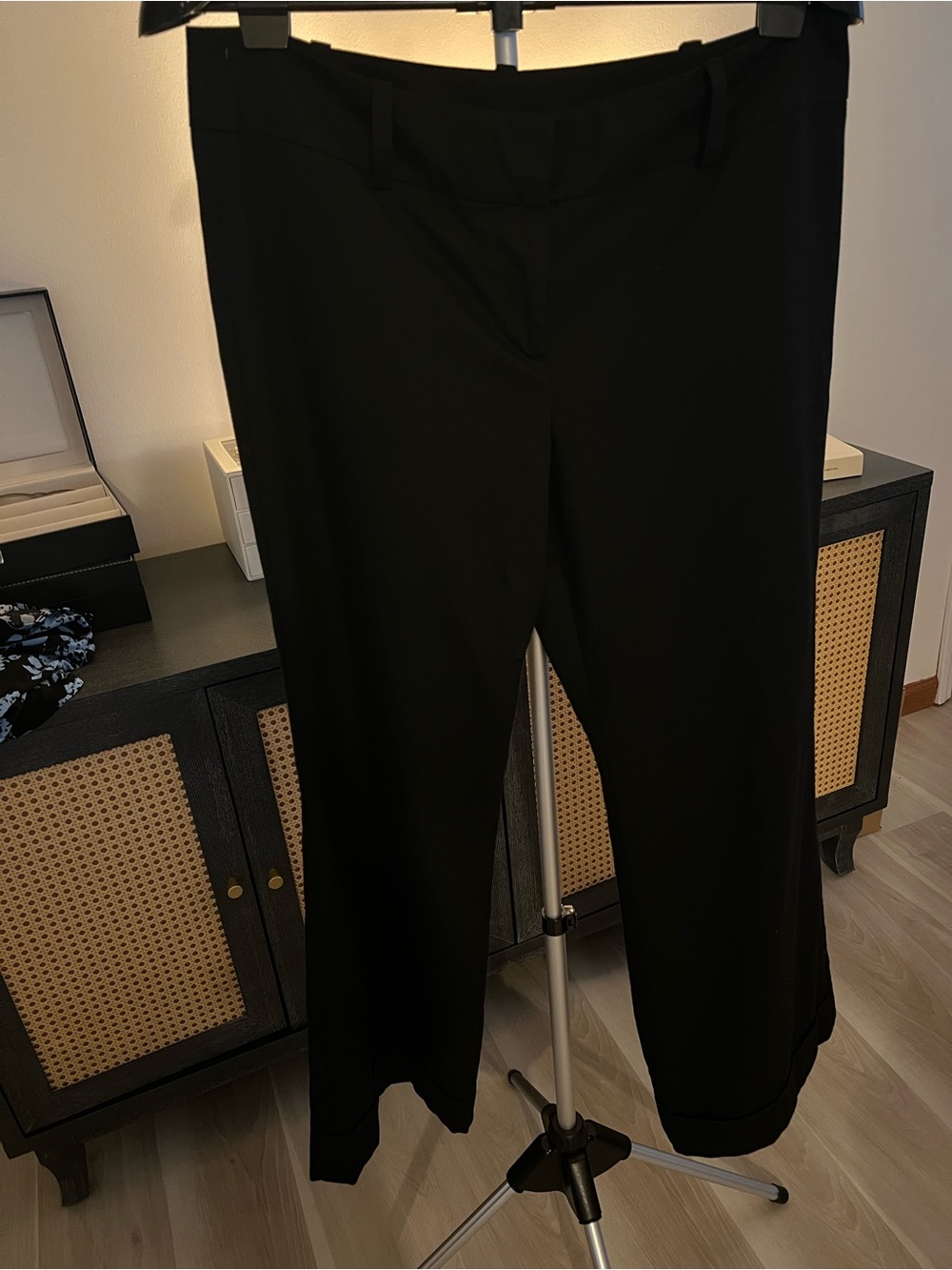 Ann Taylor Black Wide-Leg Dress Pants